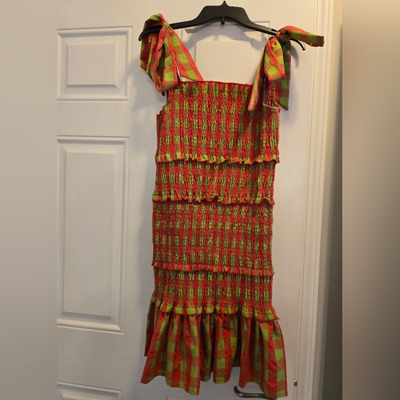 Ruffled Check Midi Dress - Picture 2 of 6